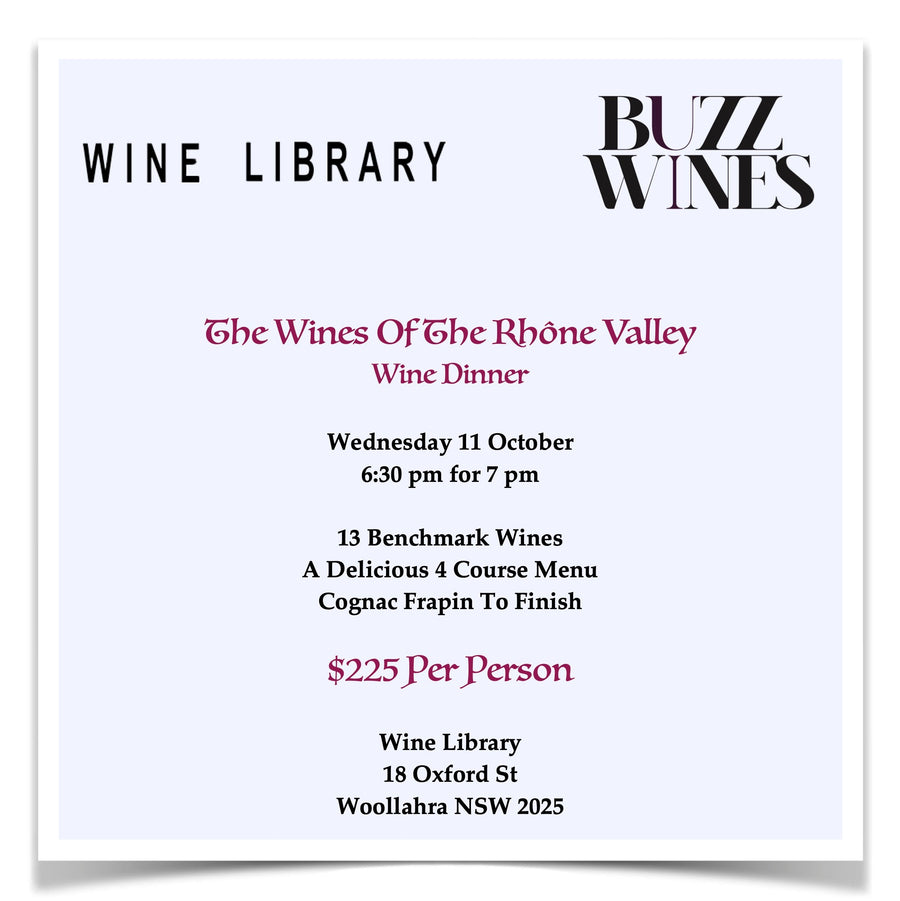 Rhône Valley Wine Dinner - Wine Library, Wednesday 11th October 2023.